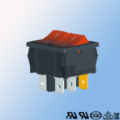 【供應(yīng)六只腳多種按鈕顏色的翹板開關(guān)RS601F1-201N016RB】價格,廠家,圖片,電工開關(guān),深圳市宏博軒科技-